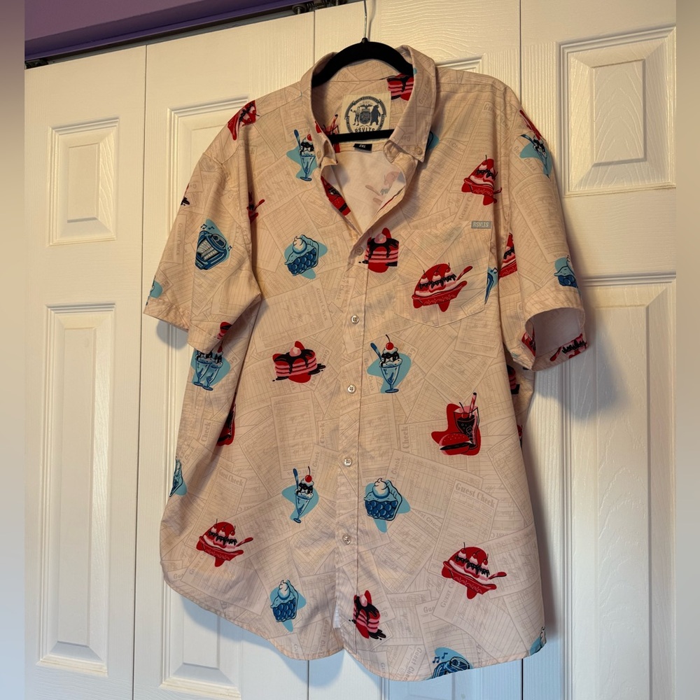 RSVLTS Red, White, and Blue Plate Special KUNUFLEX Short Sleeve Shirt